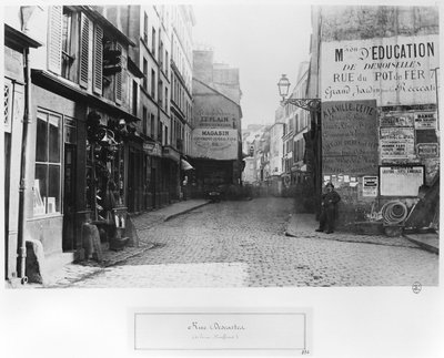 Rue Descartes, from the Rue Mouffetard, Paris, 1858-78 by Charles Marville